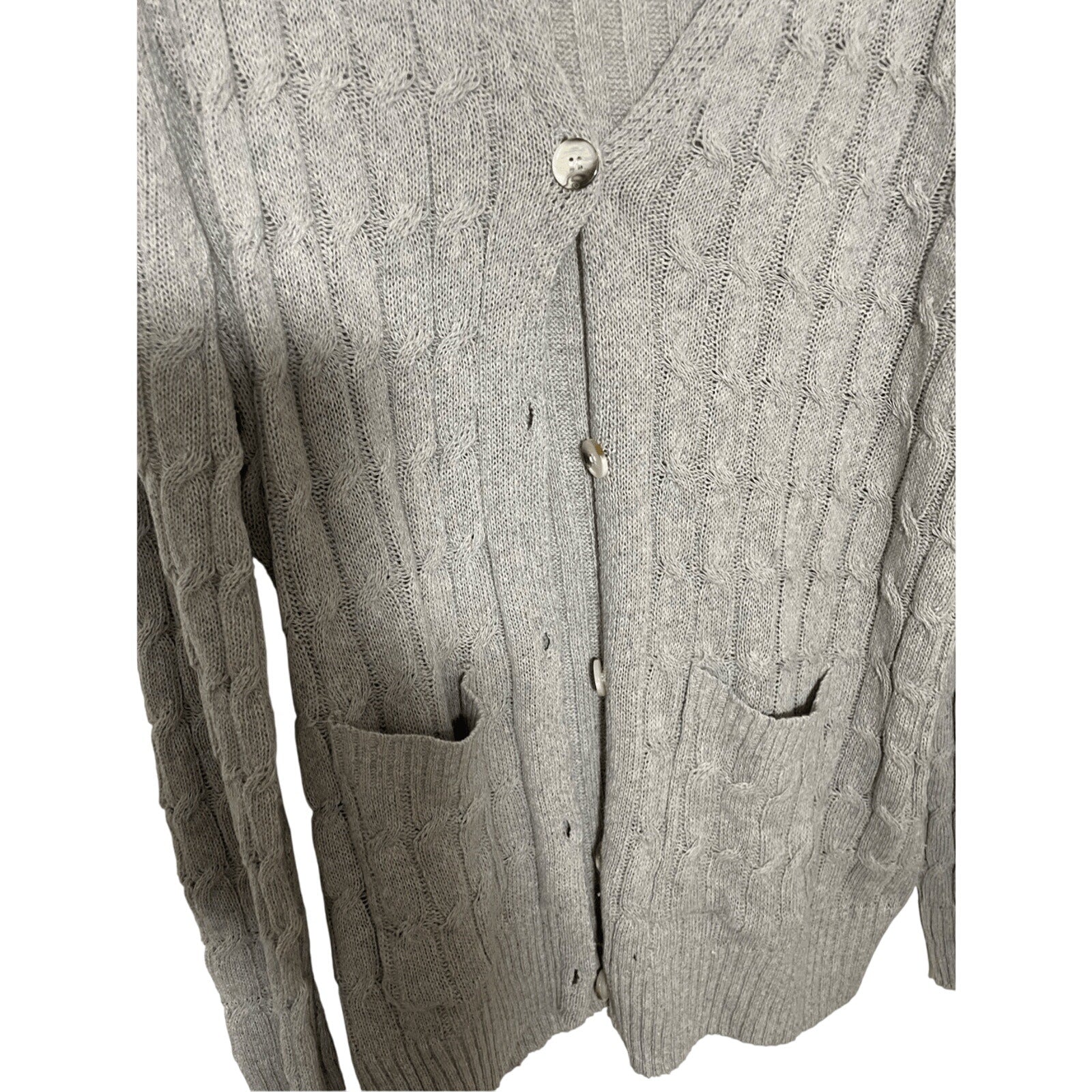 Grey Women's Unbranded Grandma Core Front Button Cardigan