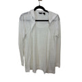 Tahari 100% Linen Hooded Open Front Cardigan Sweater Long Sleeve Casual Small