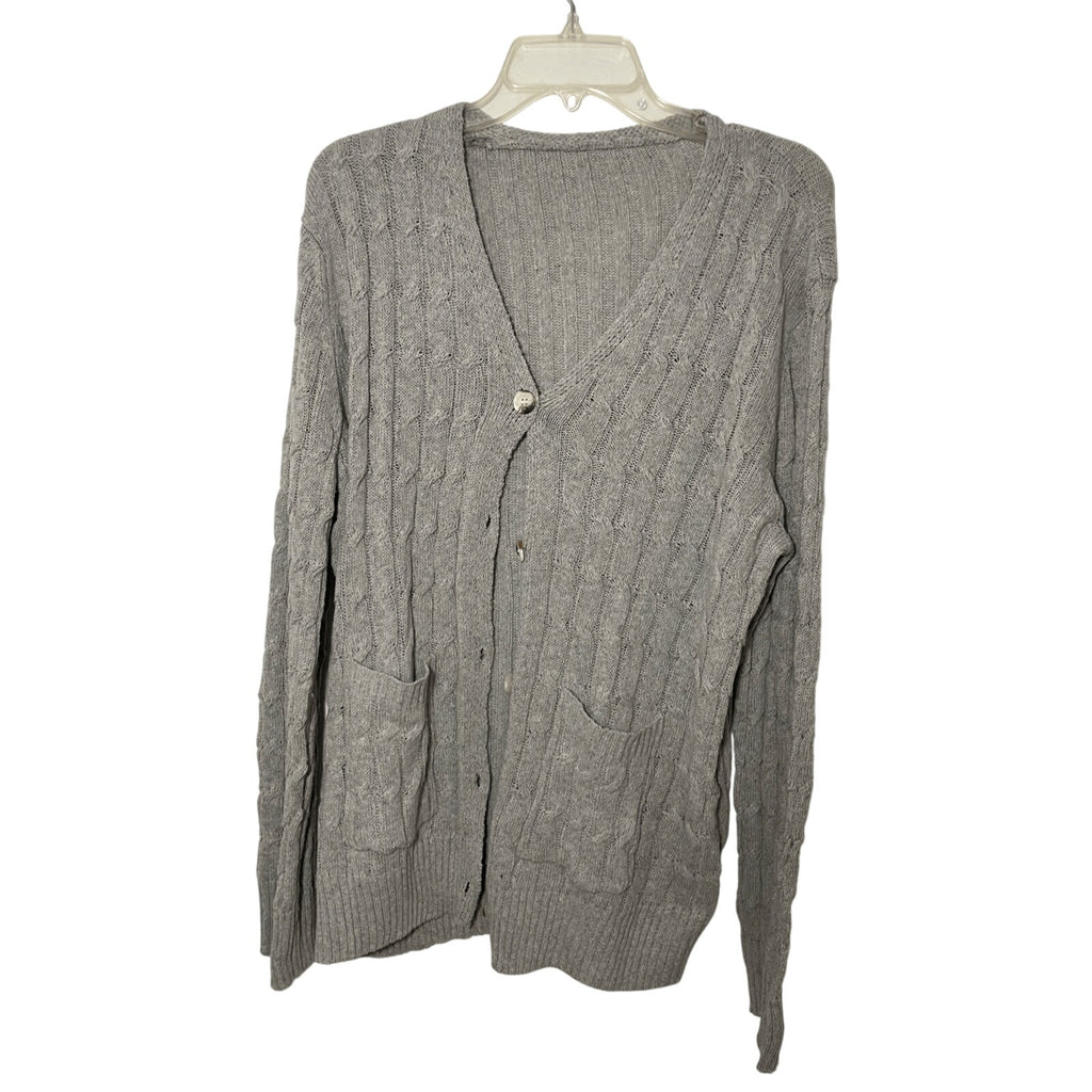 Grey Women's Unbranded Grandma Core Front Button Cardigan