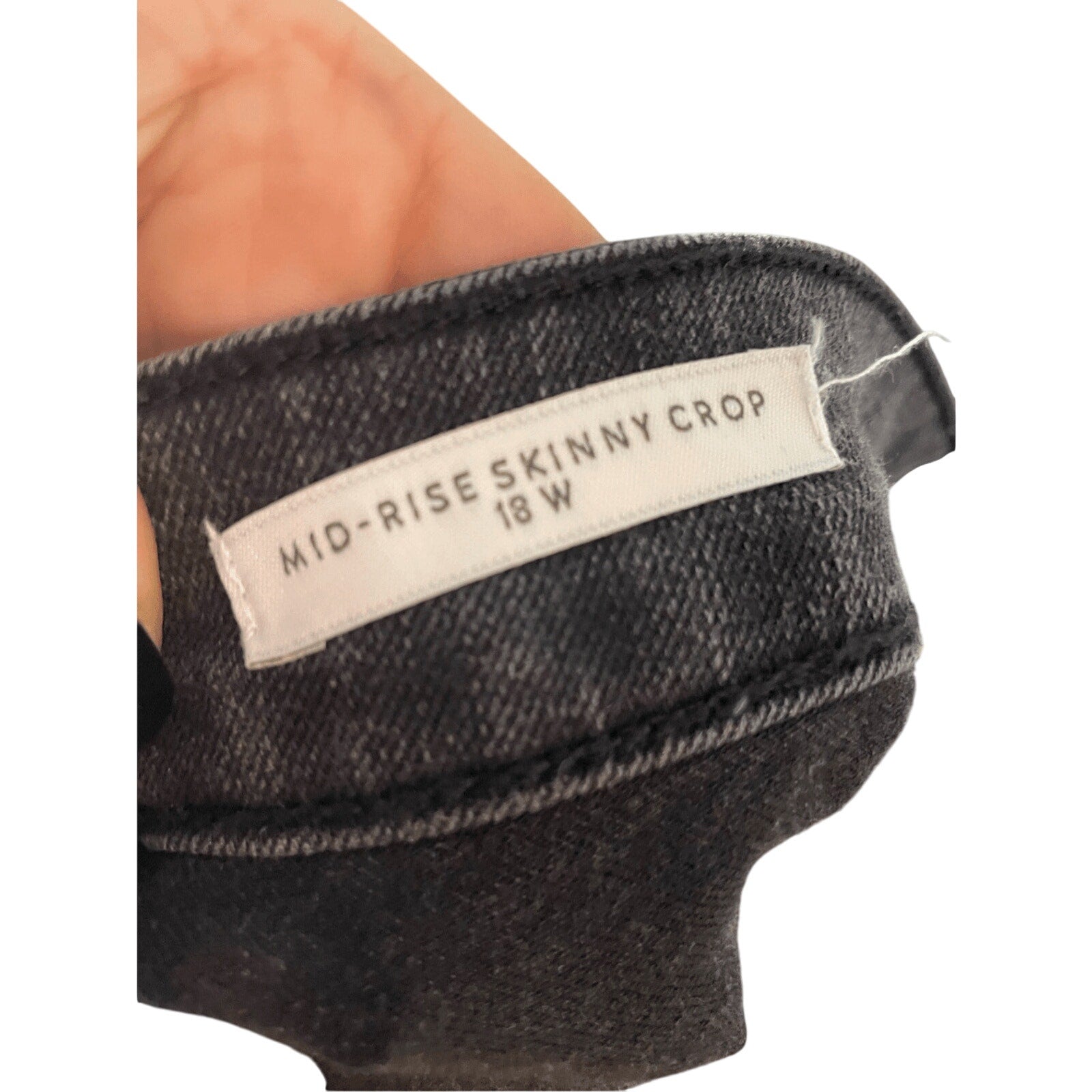 Wonderly Mid Rise Black Skinny Cropped SZ 18 Casual Denim Kidcore Teacher Denim