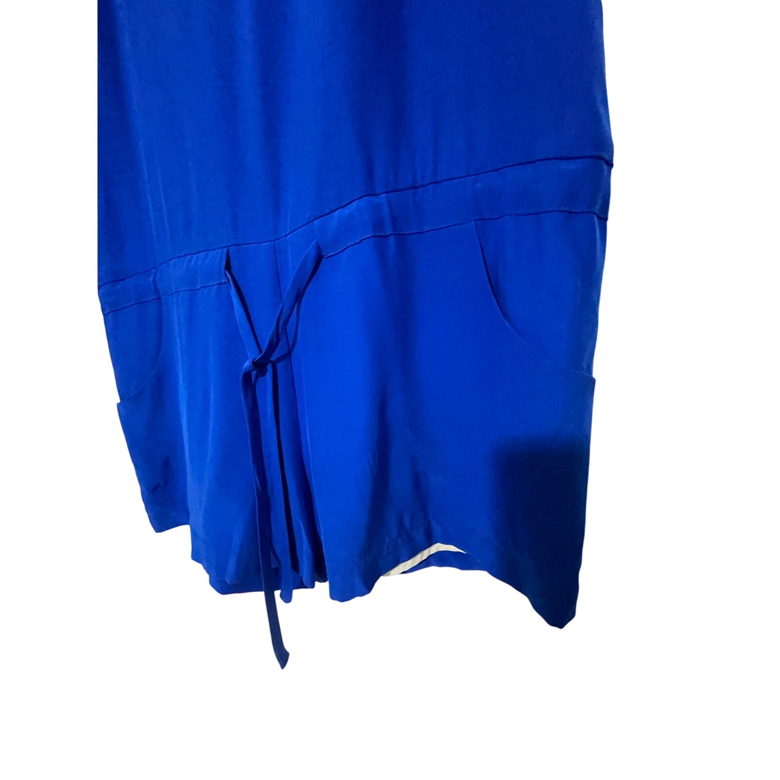 Amanda Uprichard Silk Royal Blue Preppy Cruise Vacation Bold Michaela Romper