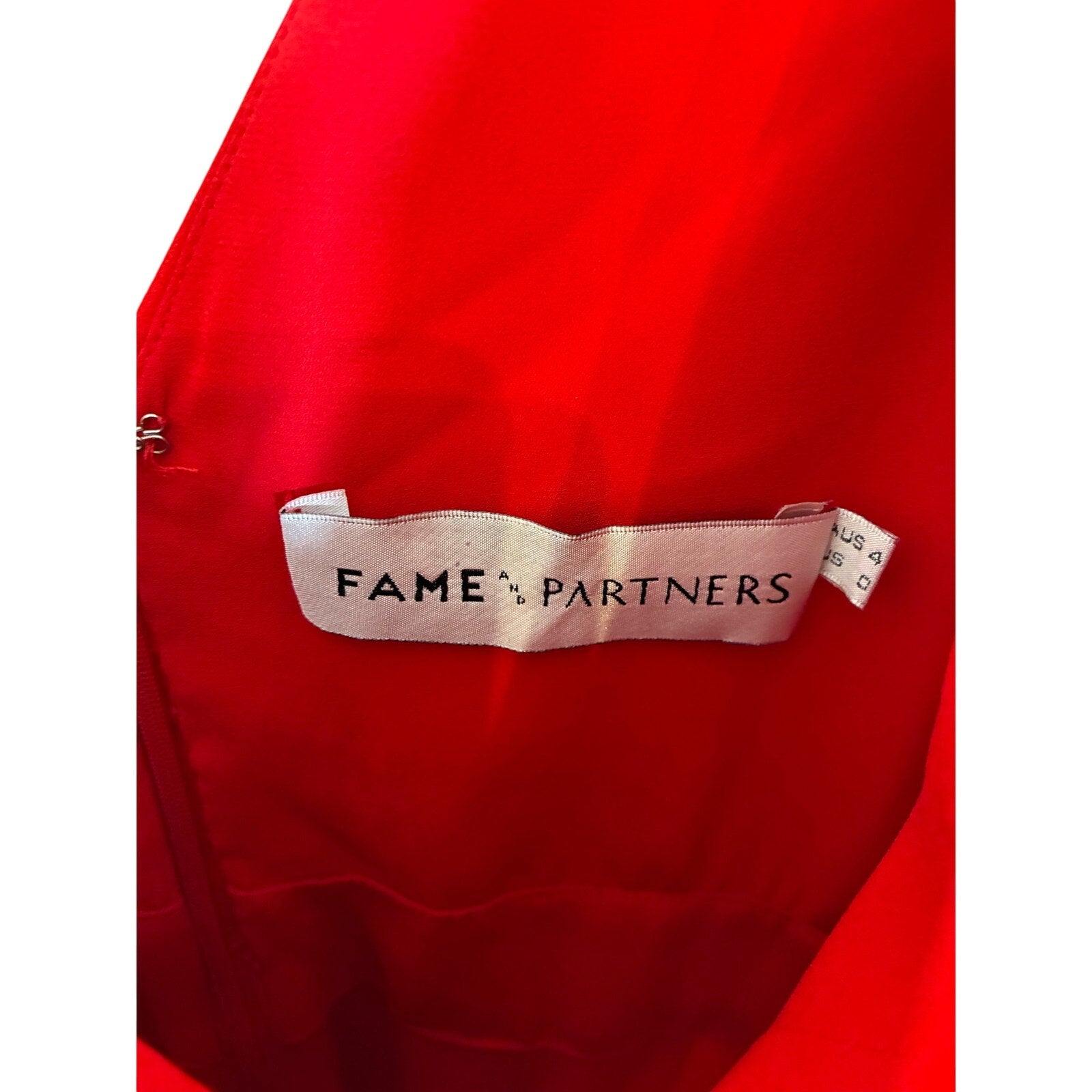 Revolve Fame and Partners Red Asymmetrical Ruffle Jumpsuit Glam Event Wedding 0