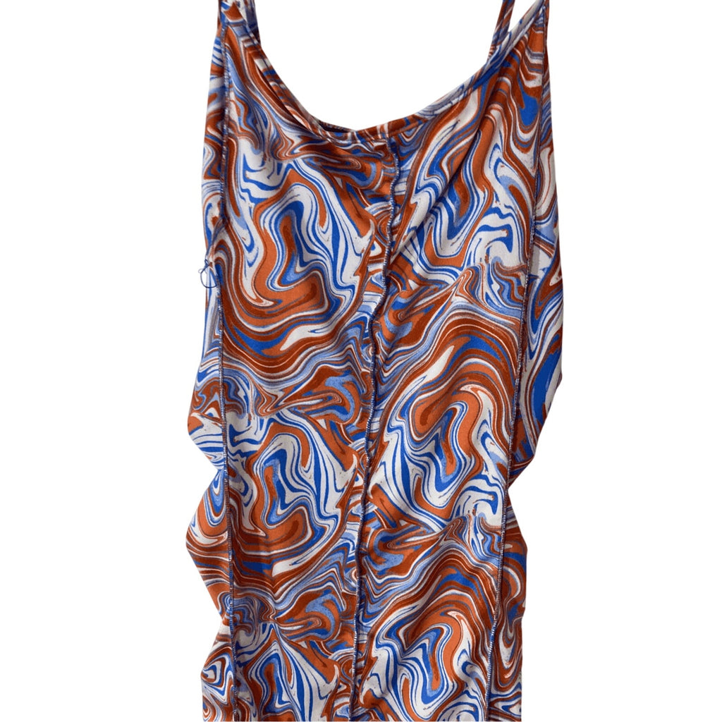 Just Polly Large Clubbing Women's Slip Marble Art to Wear Avant Garde Dress