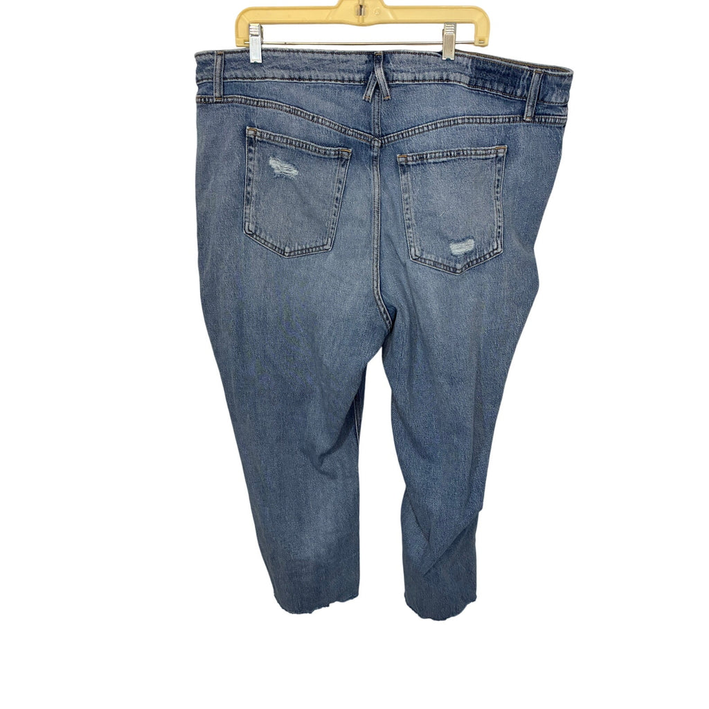 NWT 22W Maurice Dark Wash Distressed Cropped Skinny Jeans Casual Modest Normcore