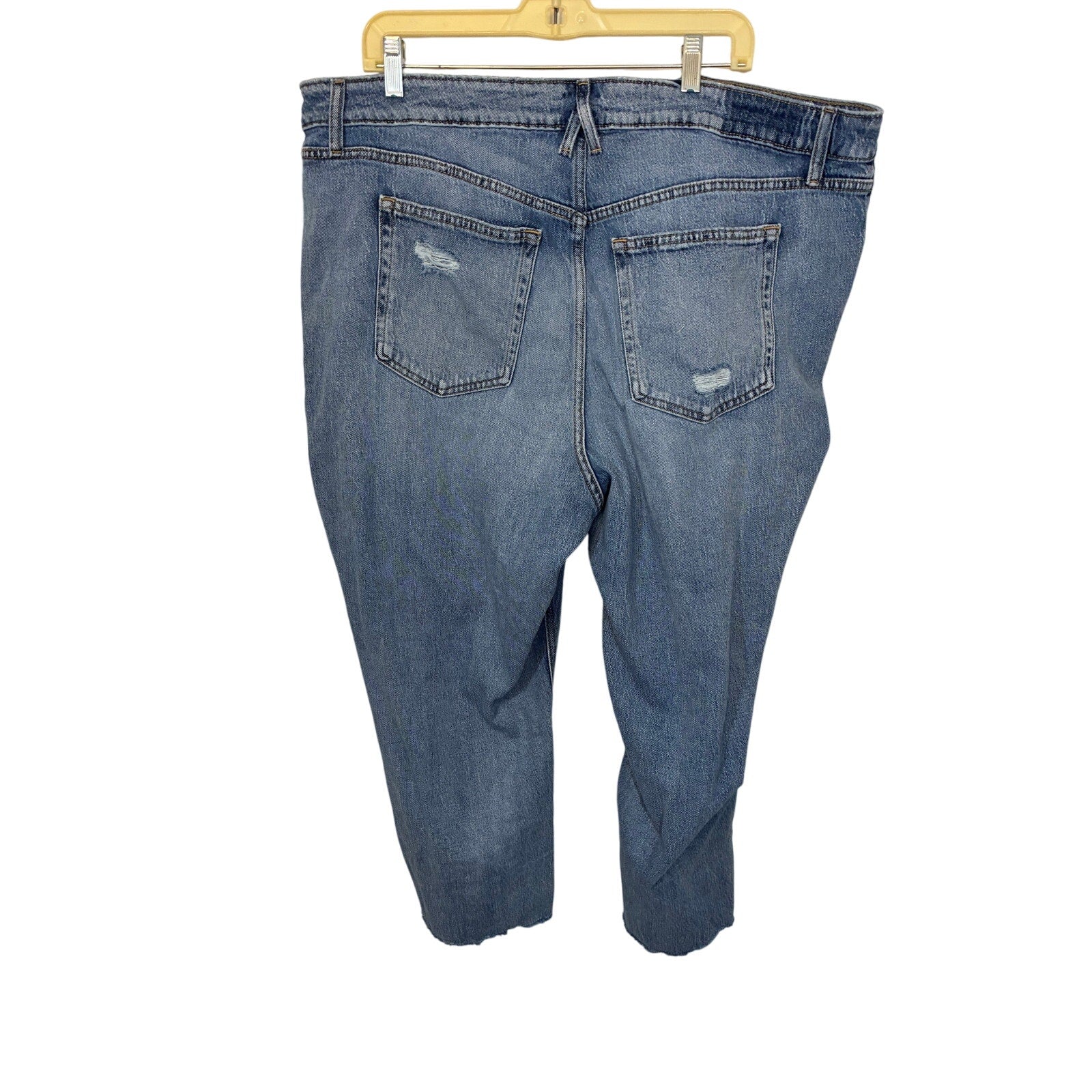 NWT 22W Maurice Dark Wash Distressed Cropped Skinny Jeans Casual Modest Normcore