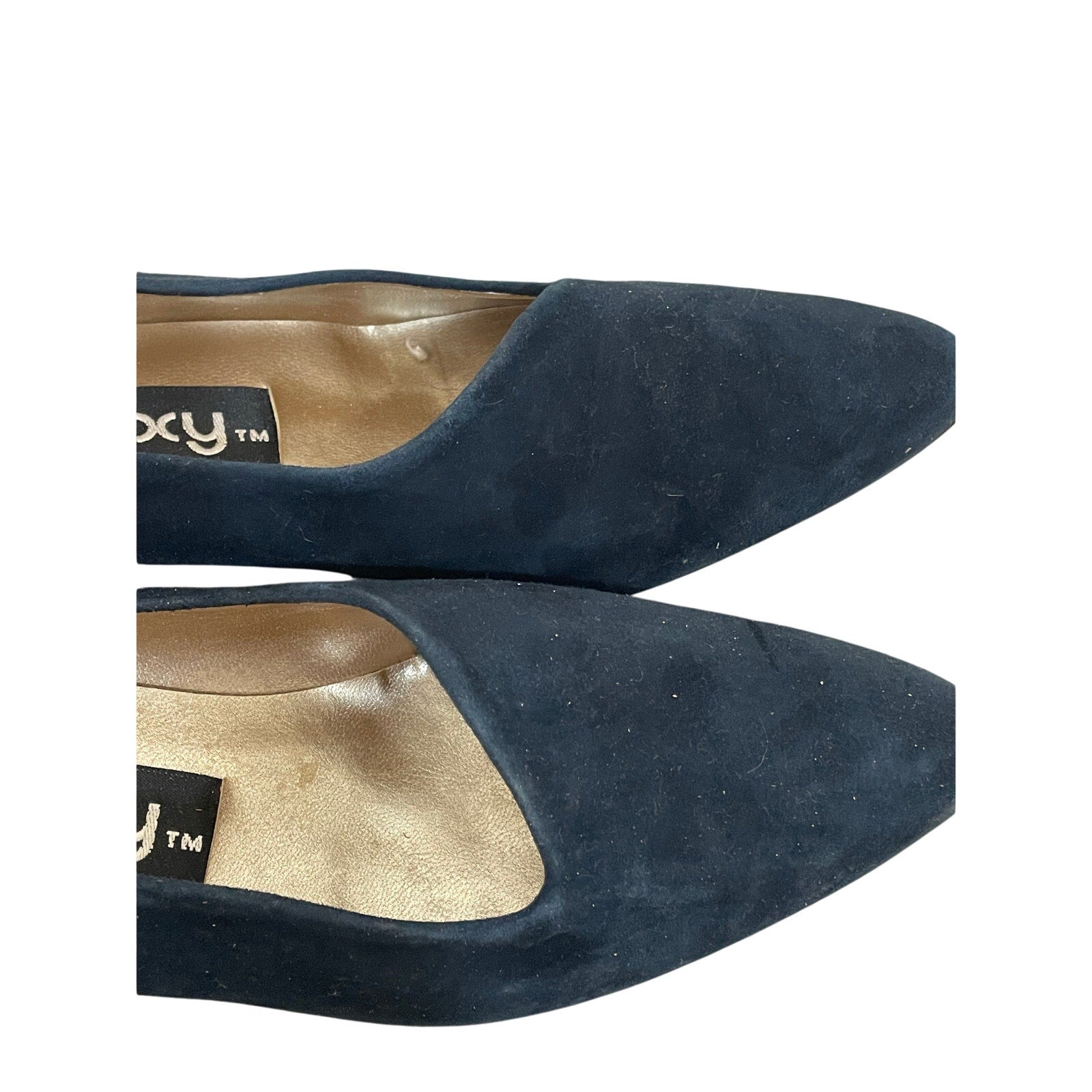 Vintage Proxy Women's Navy Velvet Dress Shoes Size 8 N Femme Retro 60's Kitten