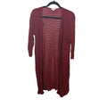 J.Jill Open Knit Long Line Cardigan Cranberry Crochet Open Front Sweater Women S