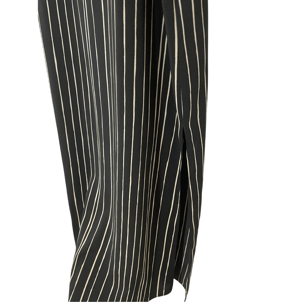 Alice + Olivia Spaghetti Strap Stripe Maxi Slit Dress Minimal Lagenlook