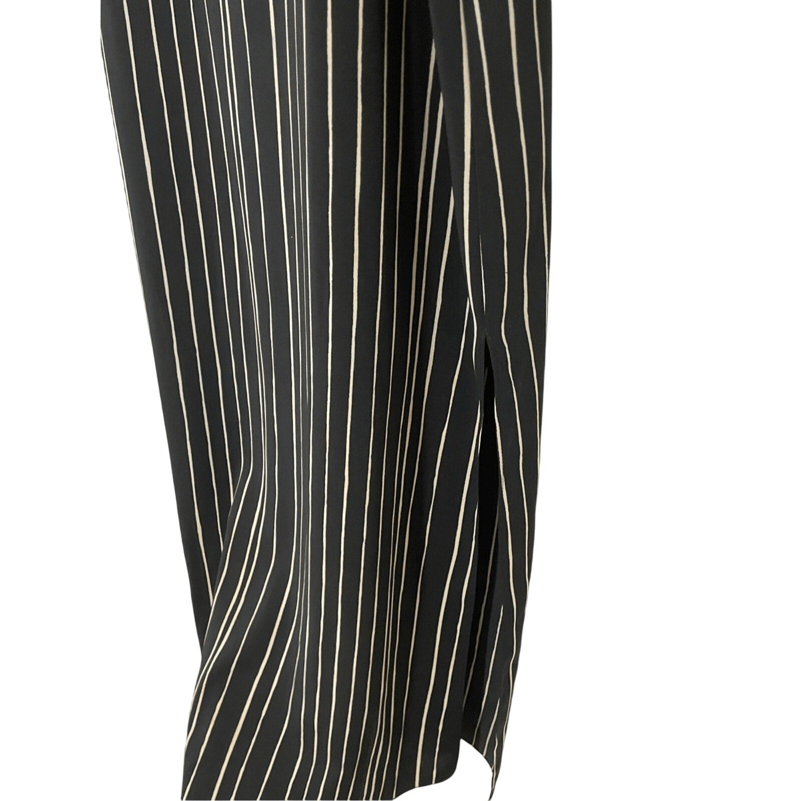 Alice + Olivia Spaghetti Strap Stripe Maxi Slit Dress Minimal Lagenlook