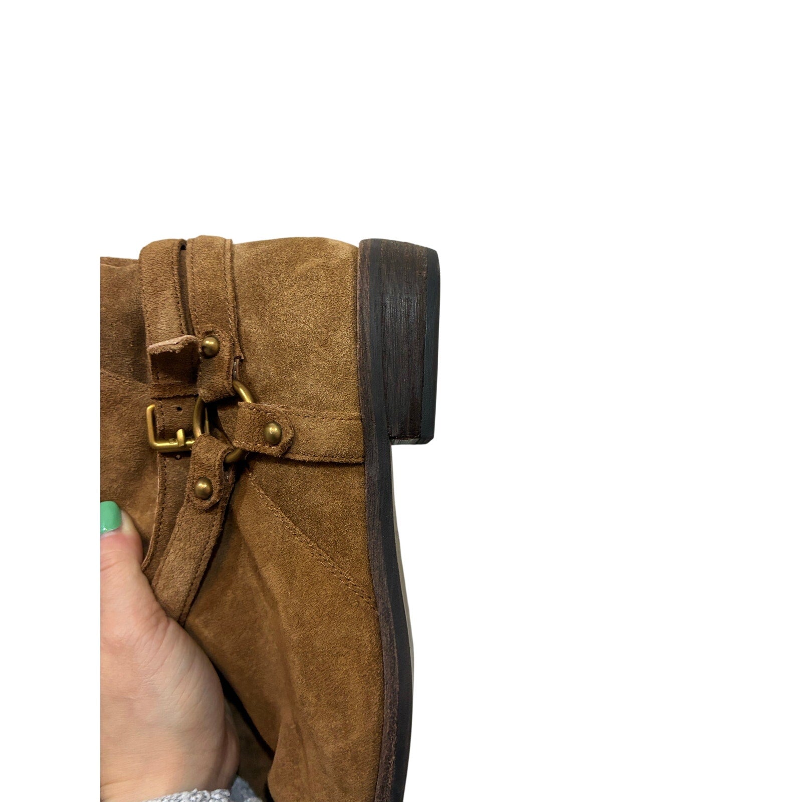 UGG Kelby Chestnut Suede Shearling Boots Women’s 8 Cozy Winter Western Minimal