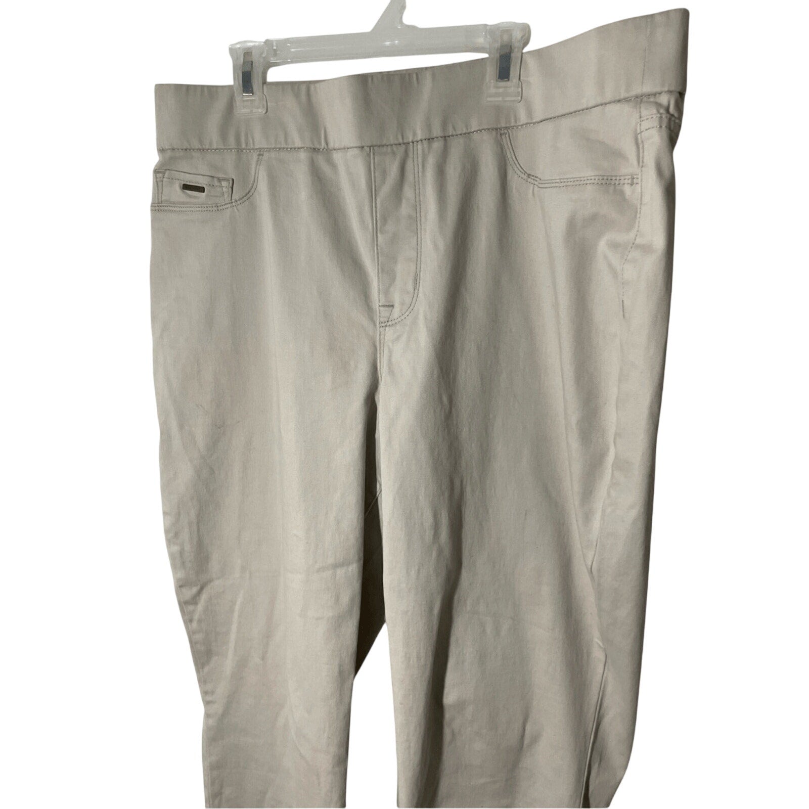 Nine West Heidi Pull On Skinny Crop Preppy WorkTan Khaki Colored Sz 14 Pants