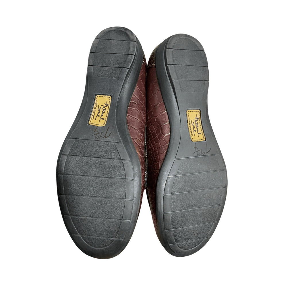 Naturalizer Burgundy Brown Leather Tasseled Loafers Old Money Comfort Sz. 8