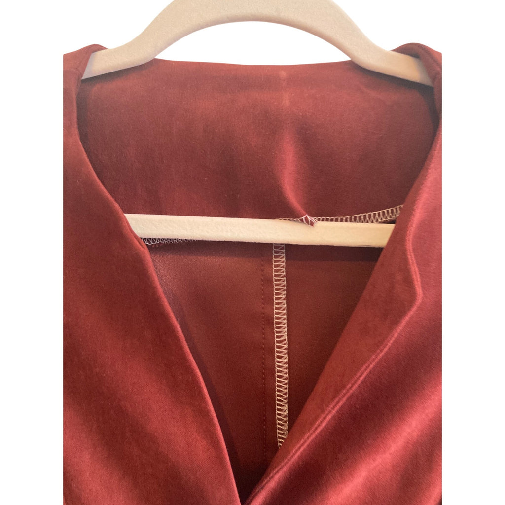 That 70's Show Beatles Woodstock Button Up Sueded Burnt Red Blazer Jacket