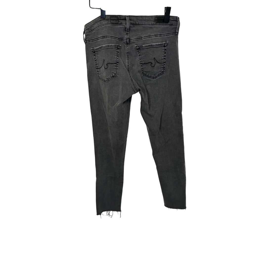 AG Adriano Goldschmied Stevie Capri Faded Black Cropped Skinny Jeans 28 Goth Emo