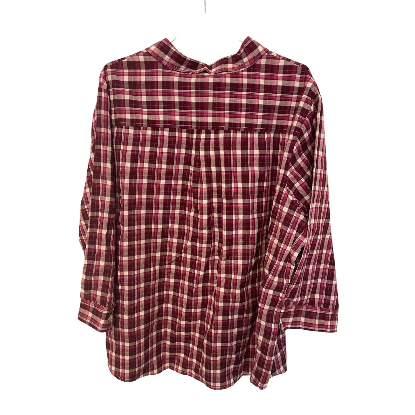 Venezia Cotton 1X Equestrian Country Button Up Ranch Cottagecore Farmer Blouse