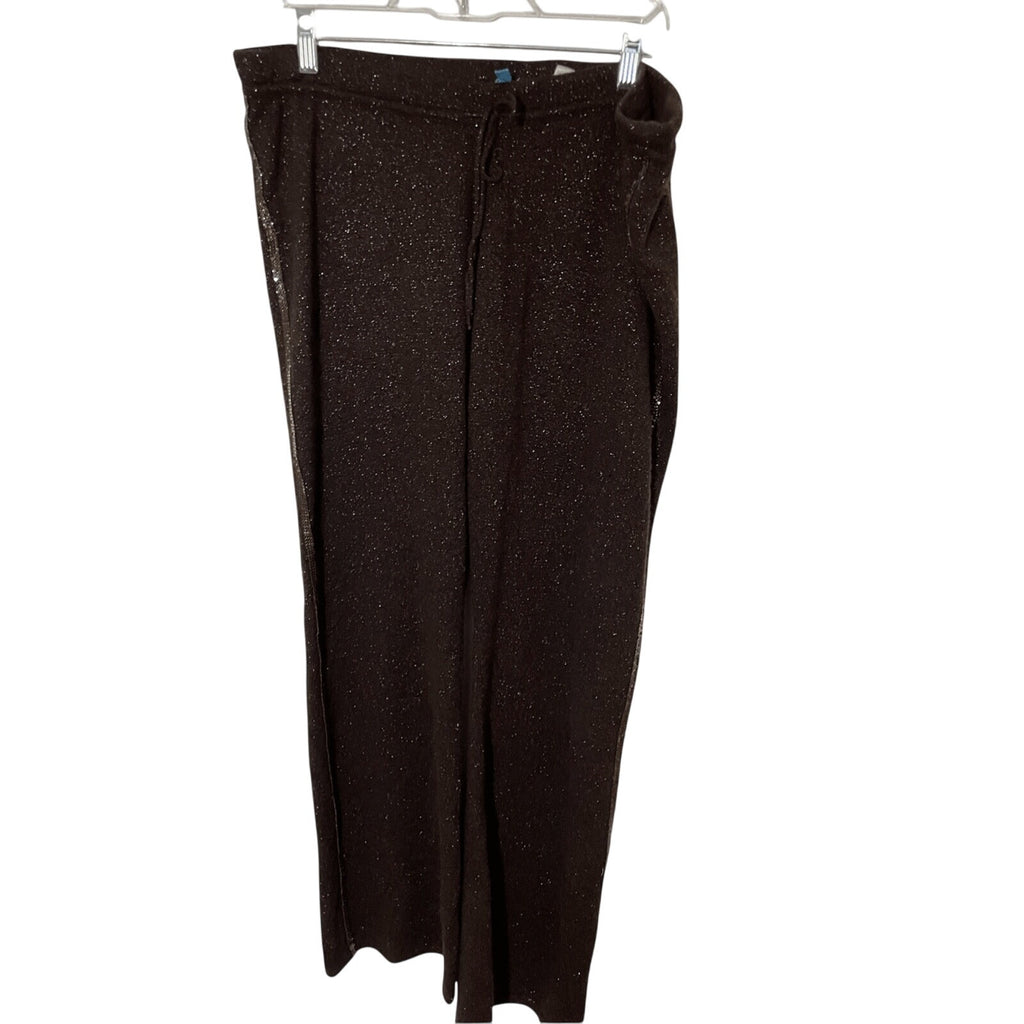 Escada Sport Women's Brown Wool Cashmere Sweater Pants Sequin Pocket Detail Sz L