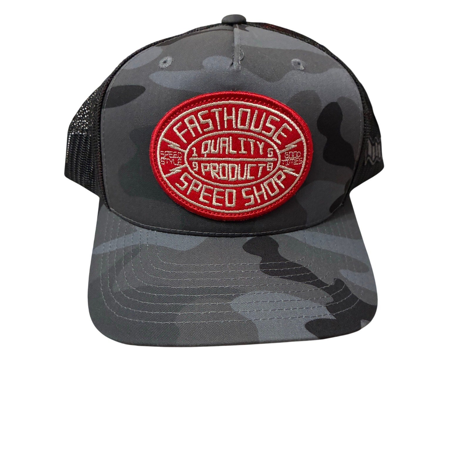 Fasthouse Forge Hat Camo Snapback Trucker Mesh Back Racing Cap NWT Streetwear