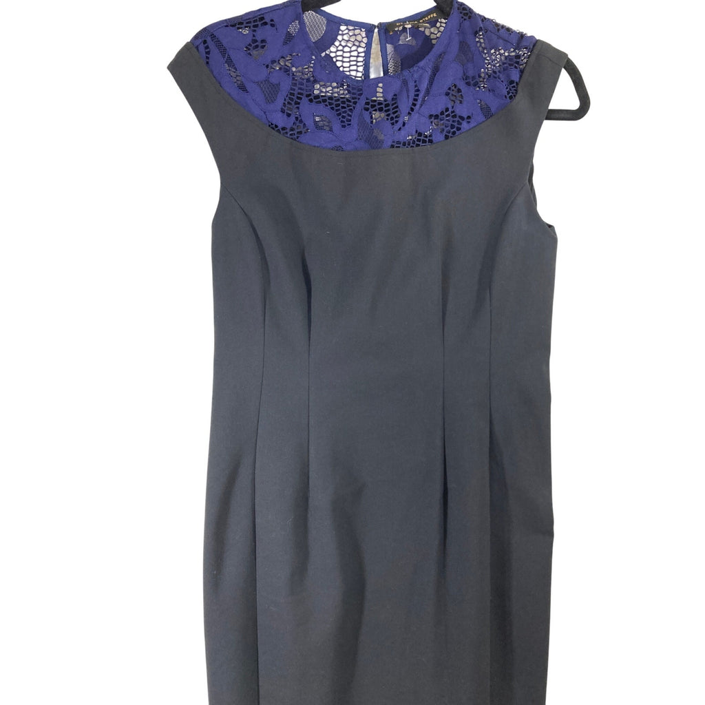 Cynthia Steffe Pleated A Line Lace Collared Cotton Dress