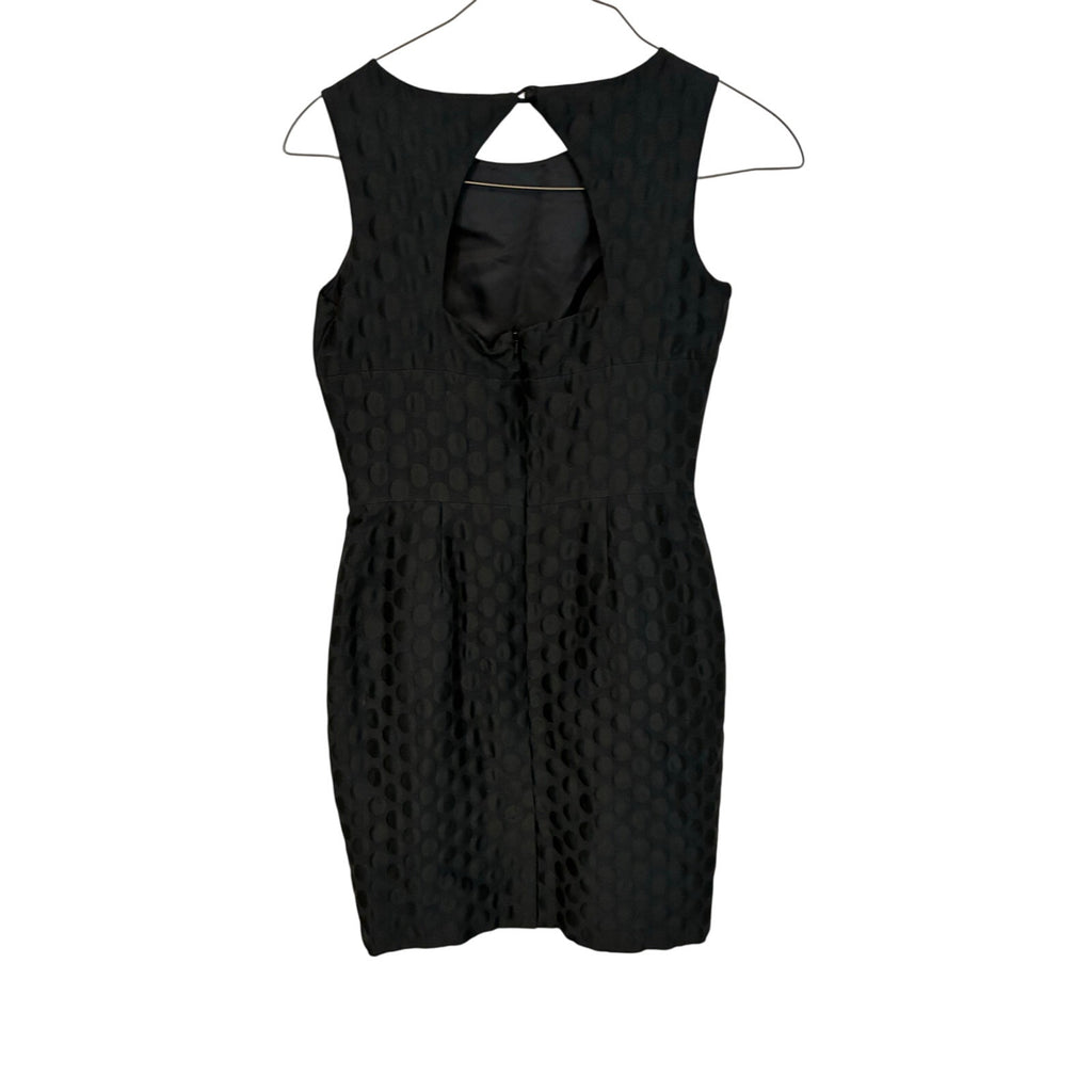 Brooks Brothers Black Jacquard Dot Sheath Dress Sleeveless Keyhole NWT 8 Preppy