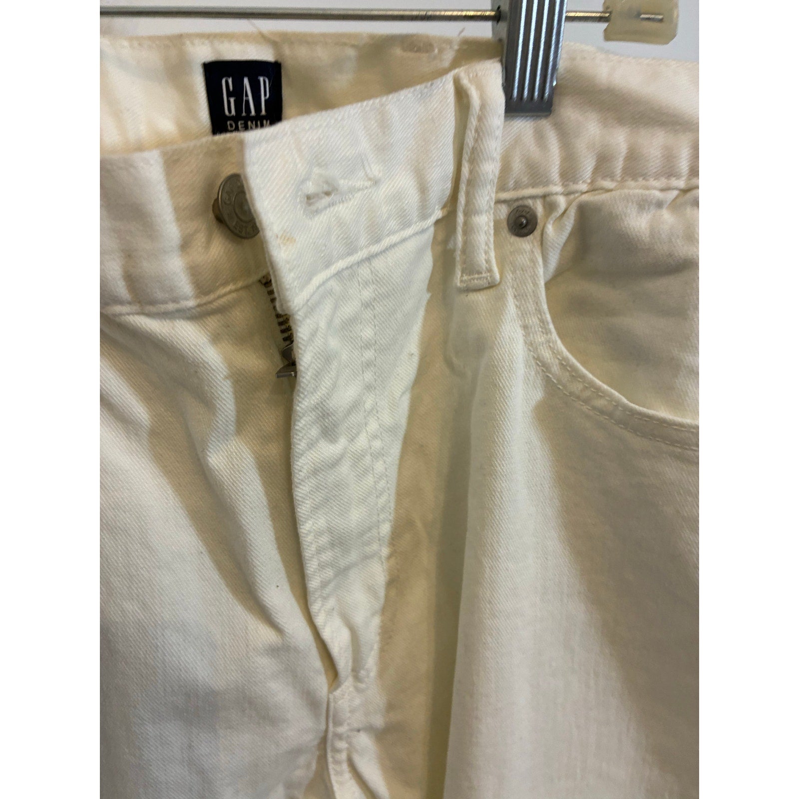 Gap Slim White Jeans 36x34 Men's Denim Pants Classic 5 Pocket Casual Streetwear