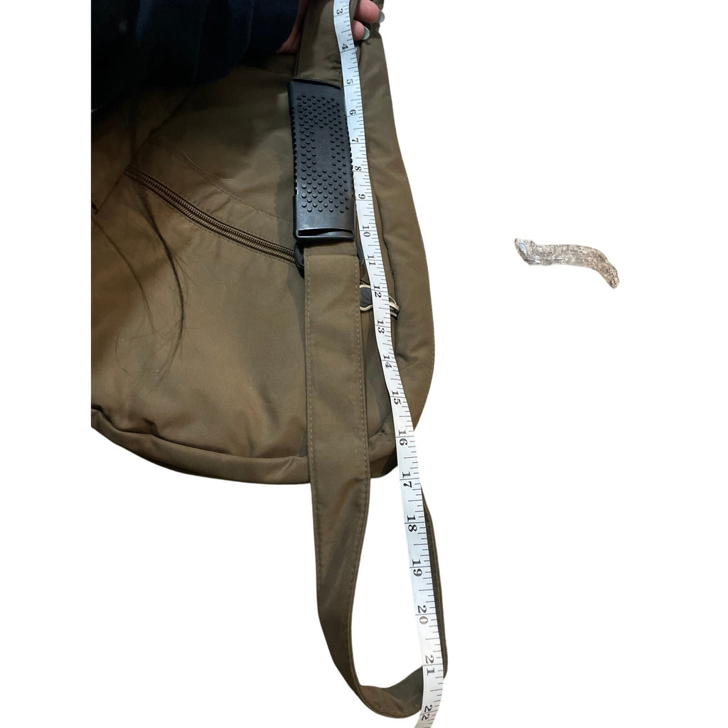 AMERIBAG CROSSBODY SLING BAG BROWN NYLON TRAVEL ERGONOMIC BAG SMALL LIGHTWEIGHT