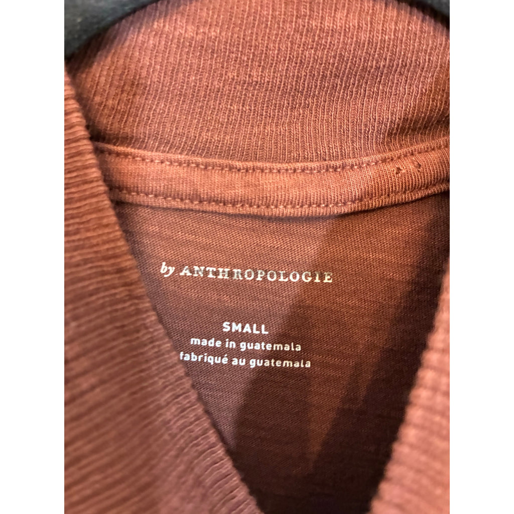 Anthropologie Womens Brown Red Jia Seamed Mock Neck Tank Top Sleeveless Small
