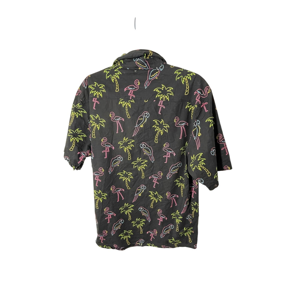 Ocean Current Men's Novelty Neon Miami Cotton Bachelor Casual Button Shirt XL