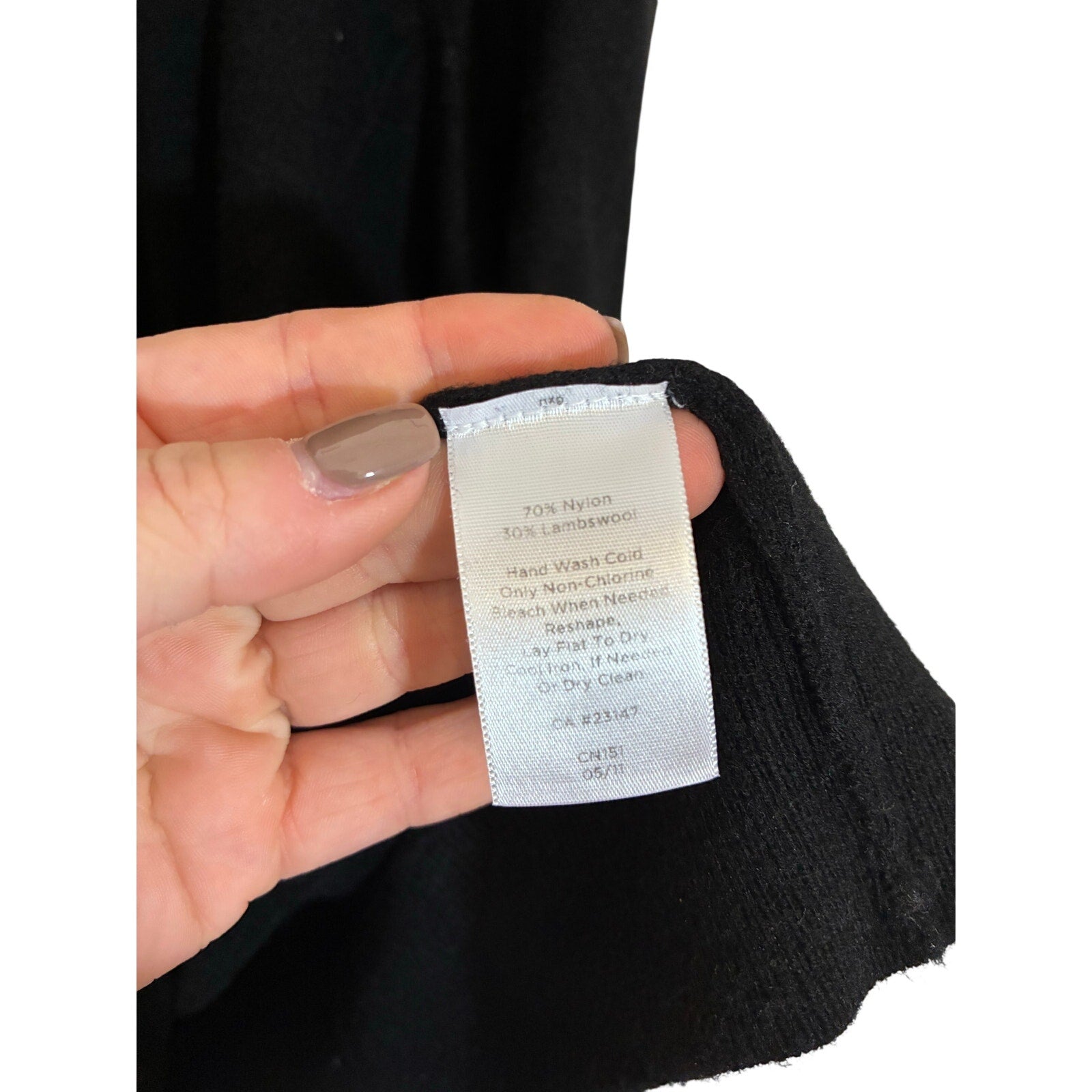 Talbots Women's Lambswool Black Long Sleeve Sweater Top 2X Closet Staple