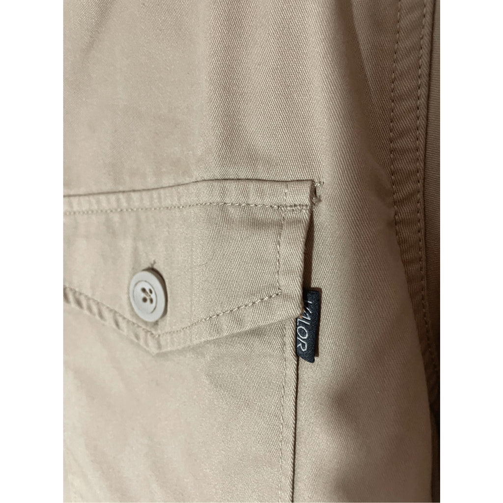 NWT Valor Men's Tan Trucker Front Plaid Lined Button Chore Jacket Menswear