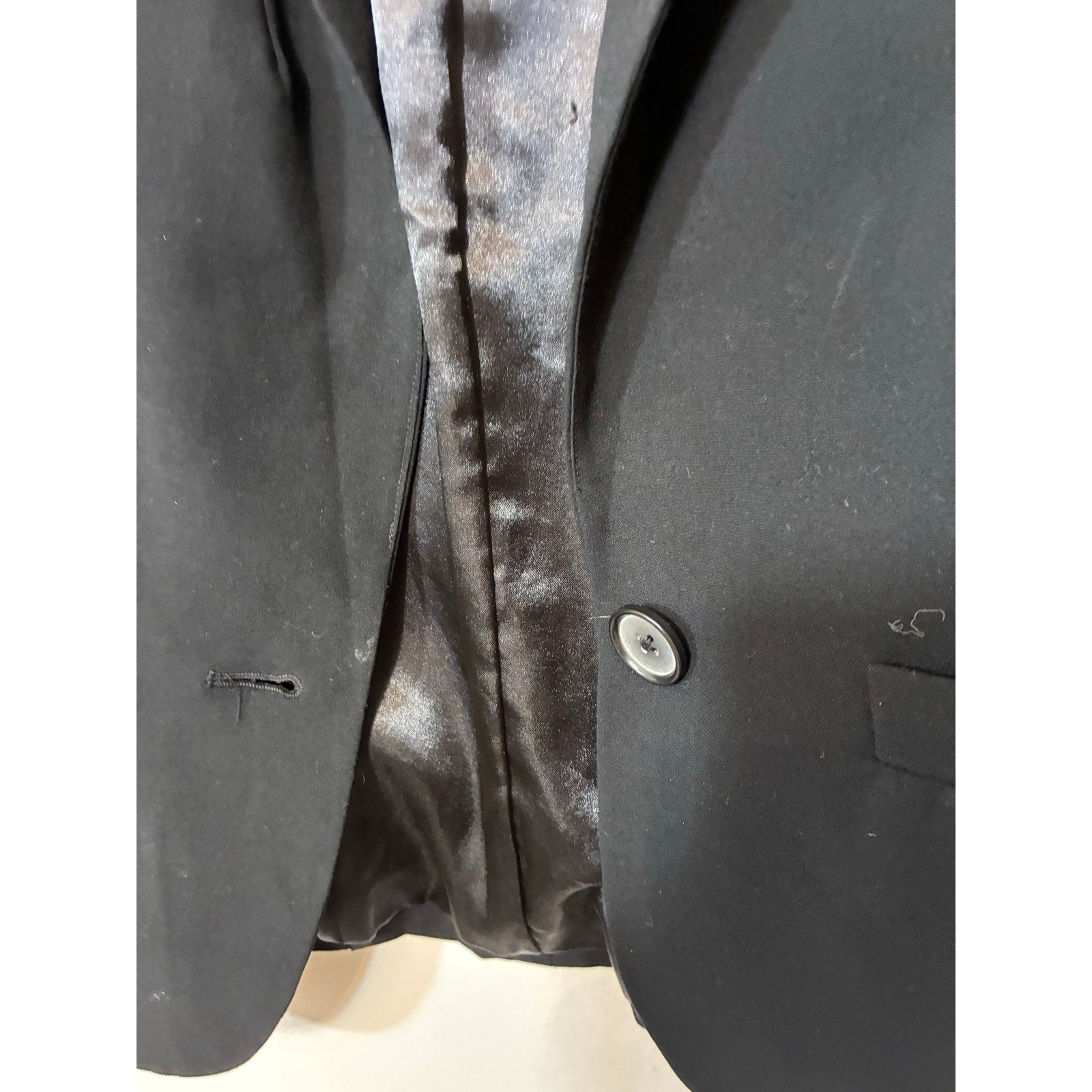 Frenchi S Women's Open Front Office Suit Jacket Ruched 3/4 Sleeve Blazer