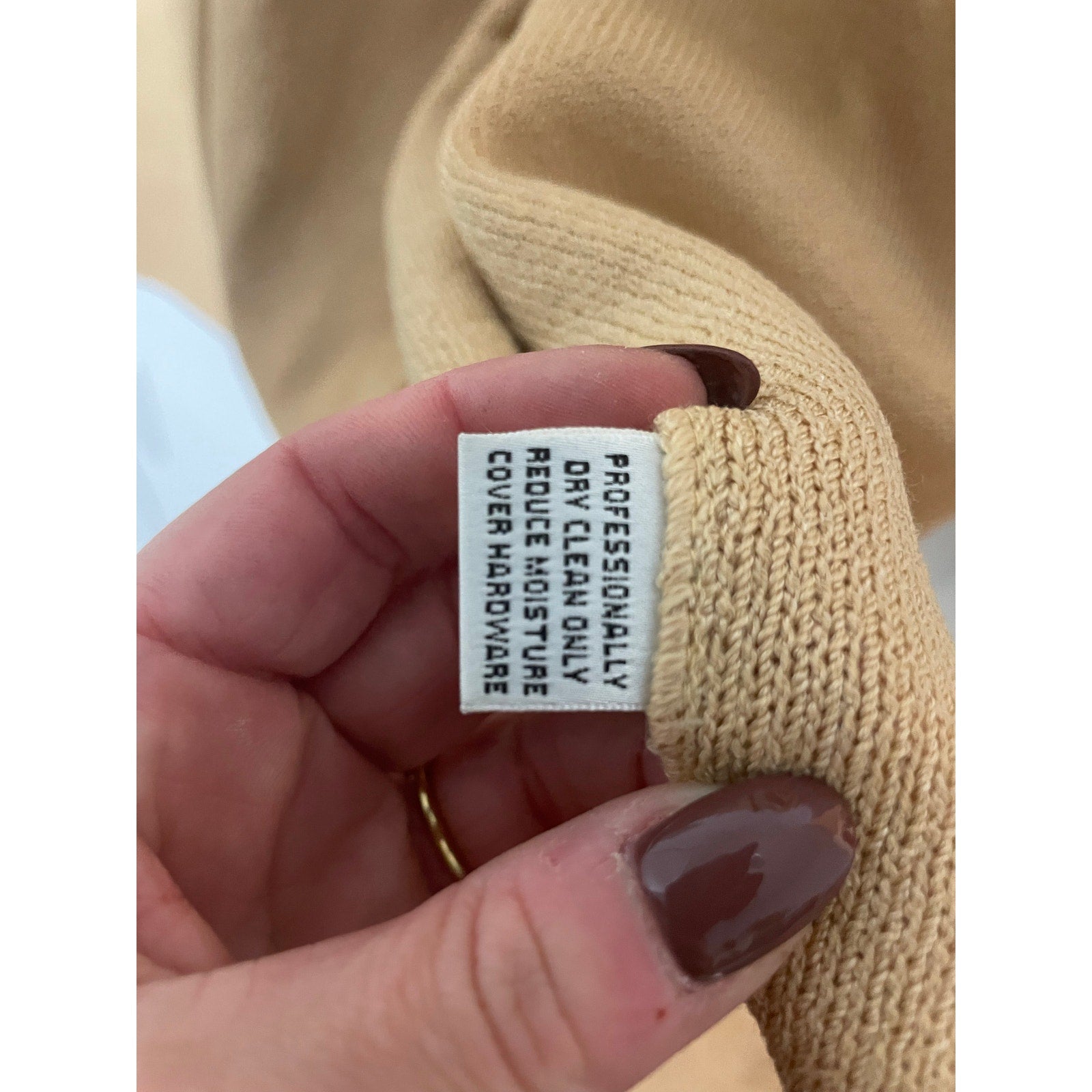 Vintage St. John Collection Santana Knit Blazer Jacket Beige Wool Sz 2 Classic