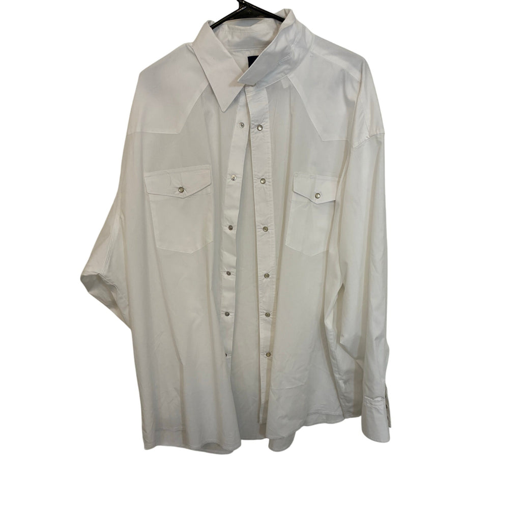 Wrangler Men's Broadcloth Western Snap Shirt Cattlemen Ranch Rodeo Equestrian 3X