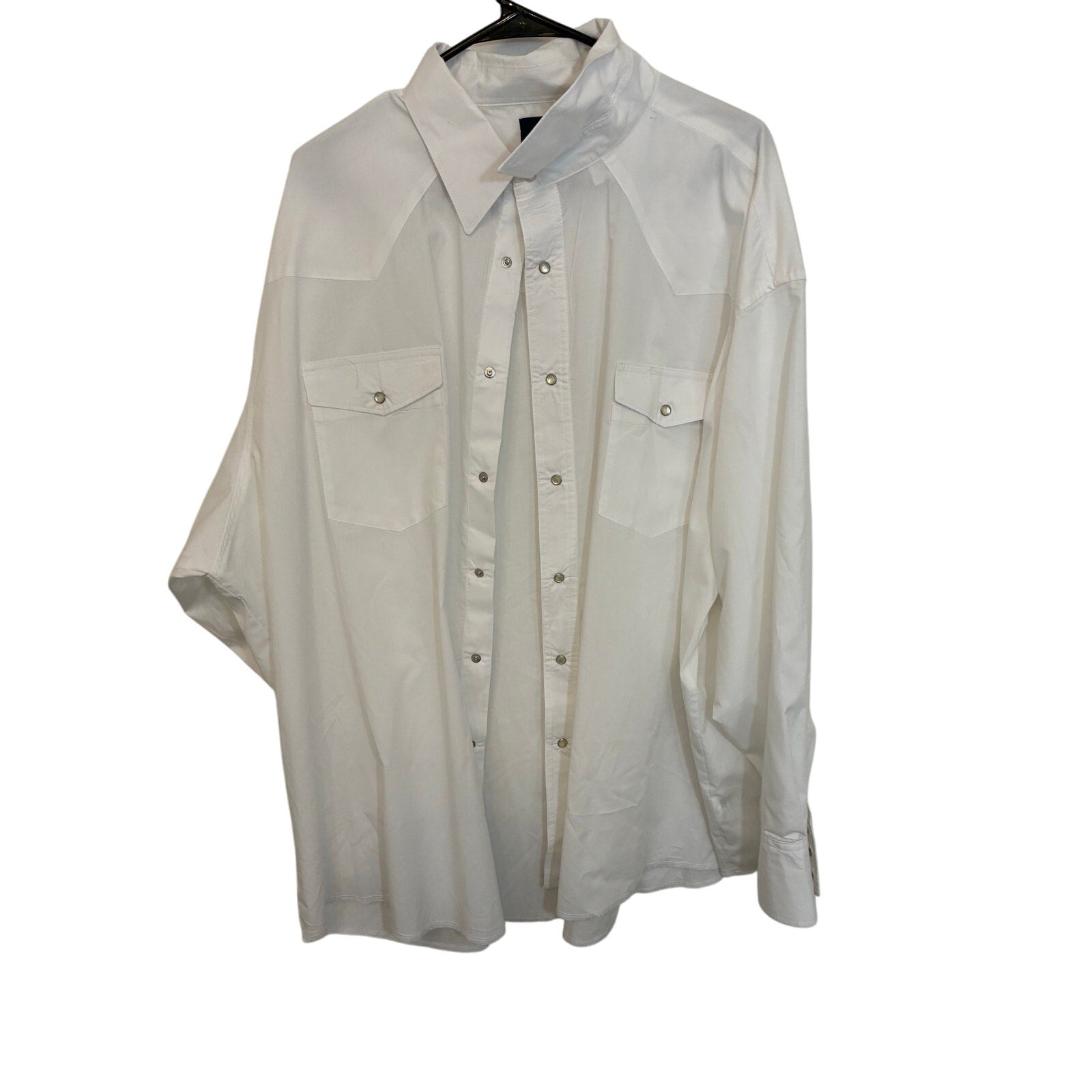 Wrangler Men's Broadcloth Western Snap Shirt Cattlemen Ranch Rodeo Equestrian 3X