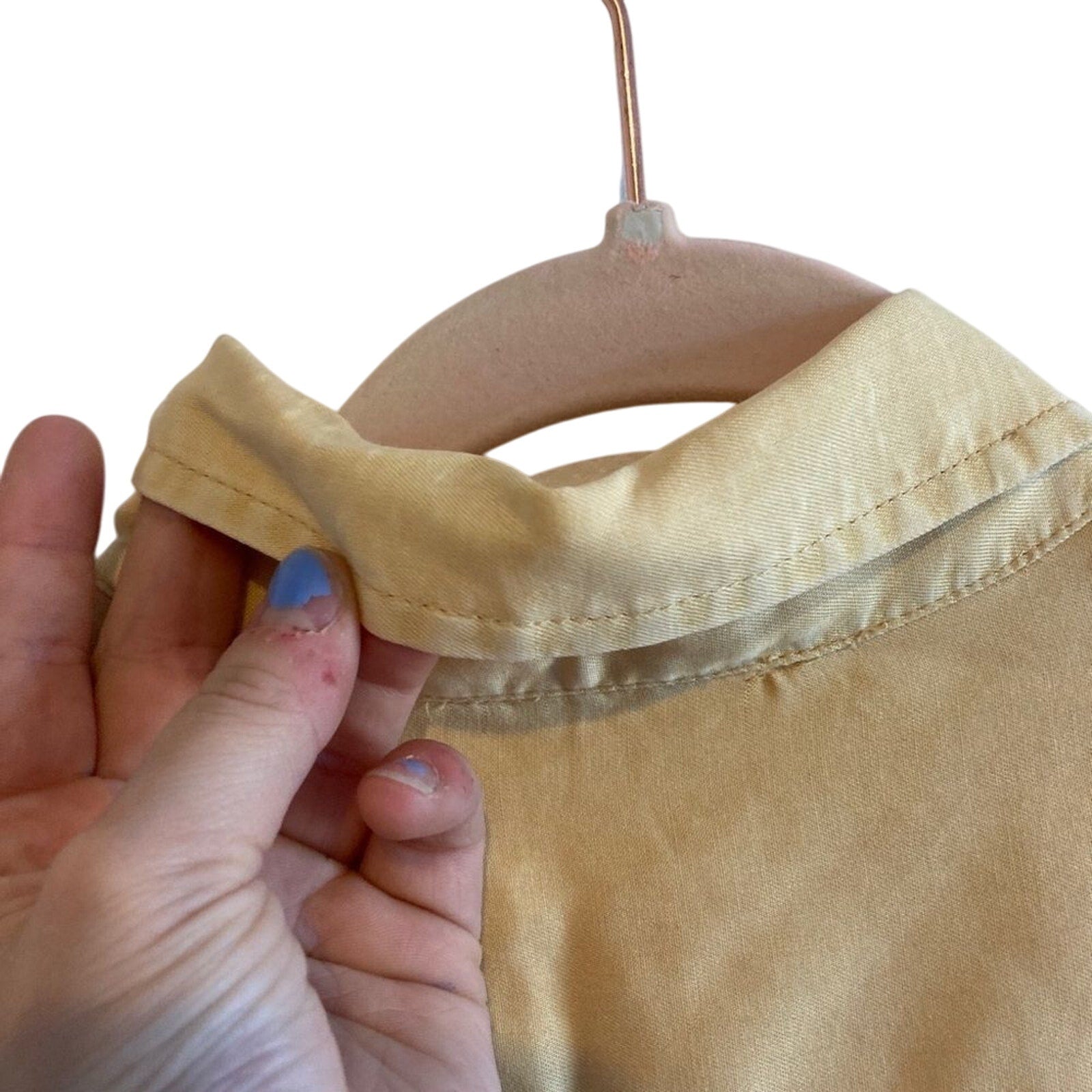 Soft Surroundings XS Yellow Rustic Button Up Farmhouse Utility Gorpcore Blouse