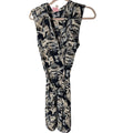 Dana Buchman Tribal Print Front Button Up Novelty Cocktail Dress Coastal Preppy