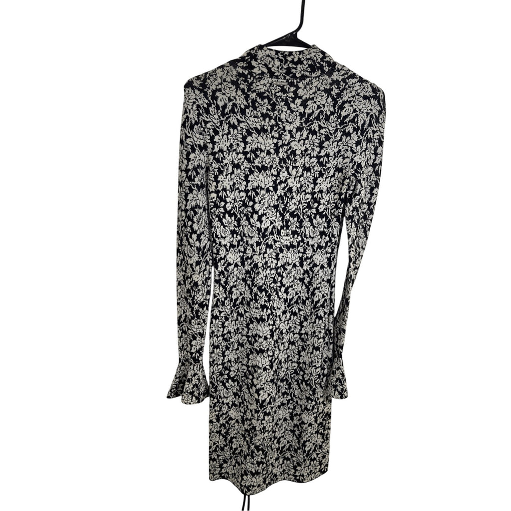 Michael Kors XS Printed Bodycon Long Sleeve Monochrome Dress Formal Classy