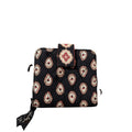 Vera Bradley CLASSIC BLACK Mini Zip Wallet Bifold Snap Close Change Purse