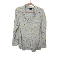 Eddie Bauer Adventurer 3.0 Button Down White  Sunflower Novelty Print XXL