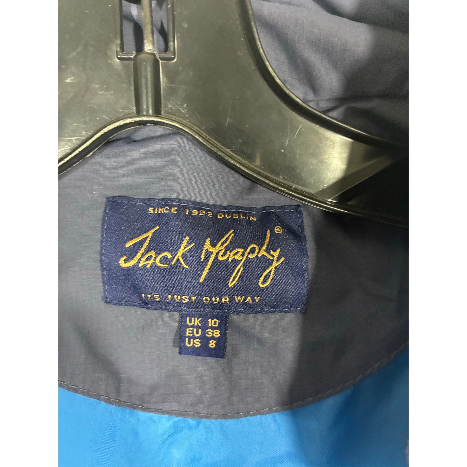 Jack Murphy Blue Waterproof Rain Jacket Nylon Outdoor Windbreaker Women 8 Gorp