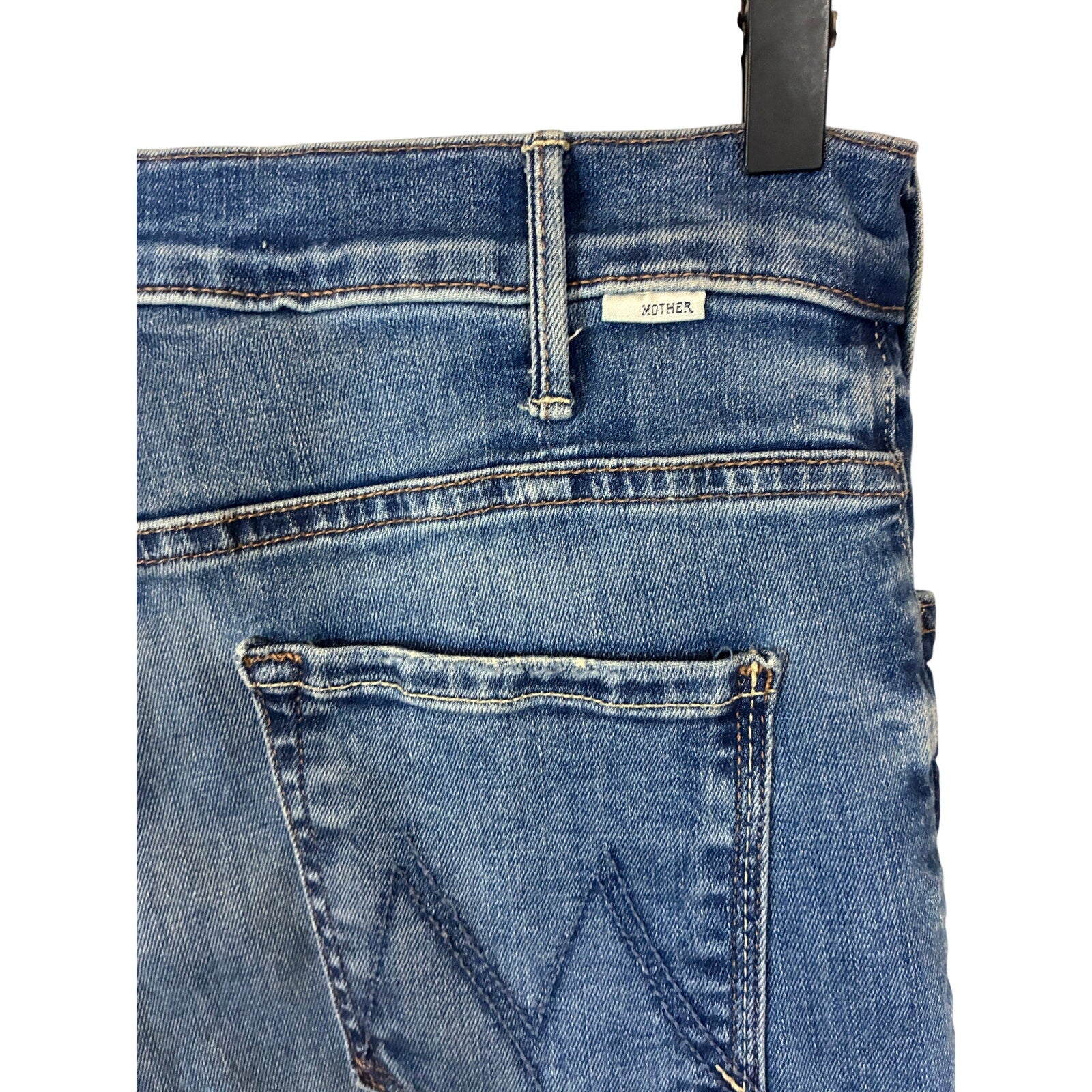 mother the hustler high rise ankle fray jeans 28 western cowboy rodeo cowgirl