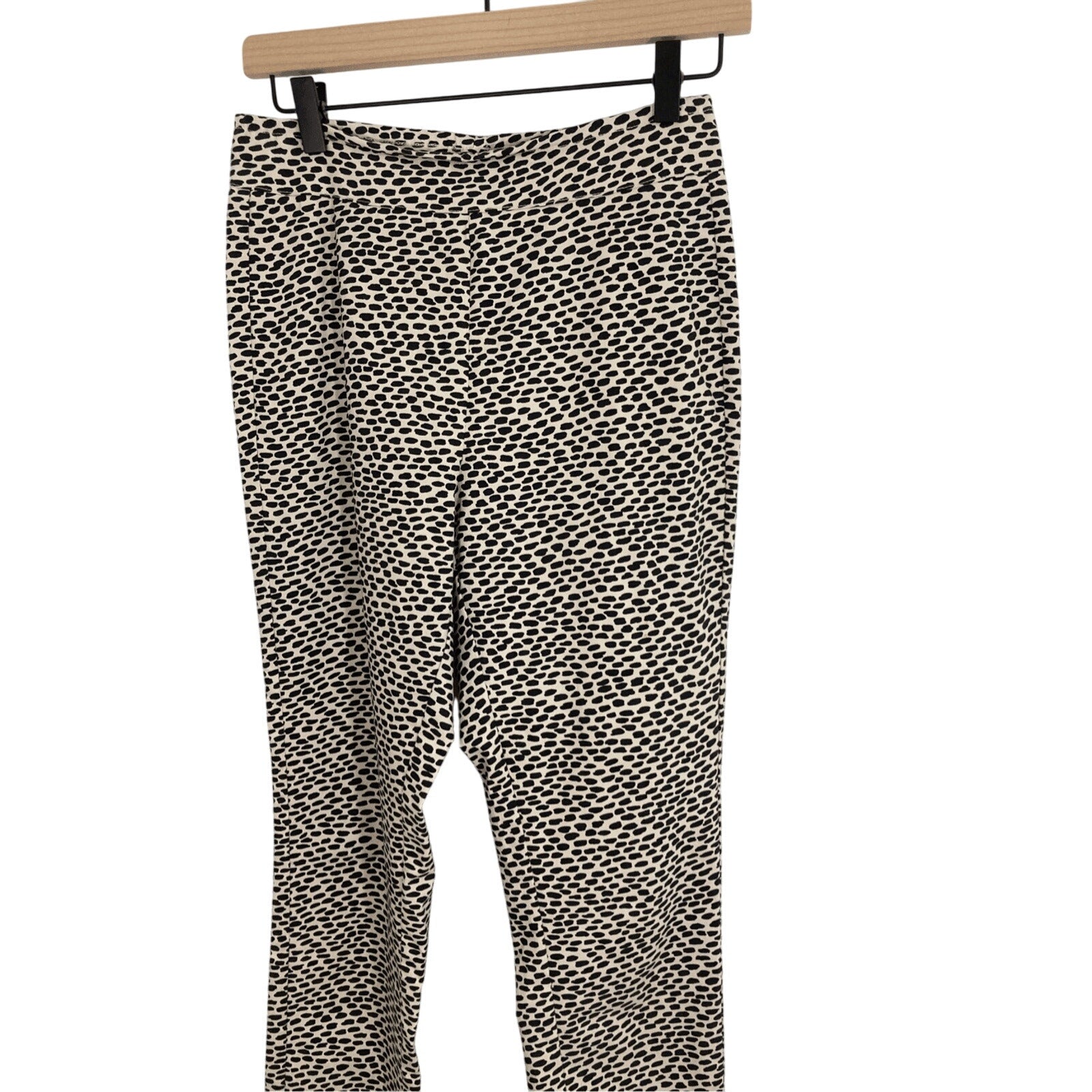 Who What Wear Sz 4 Slip On Novelty Print Cropped Art Deco Dress Slacks Office