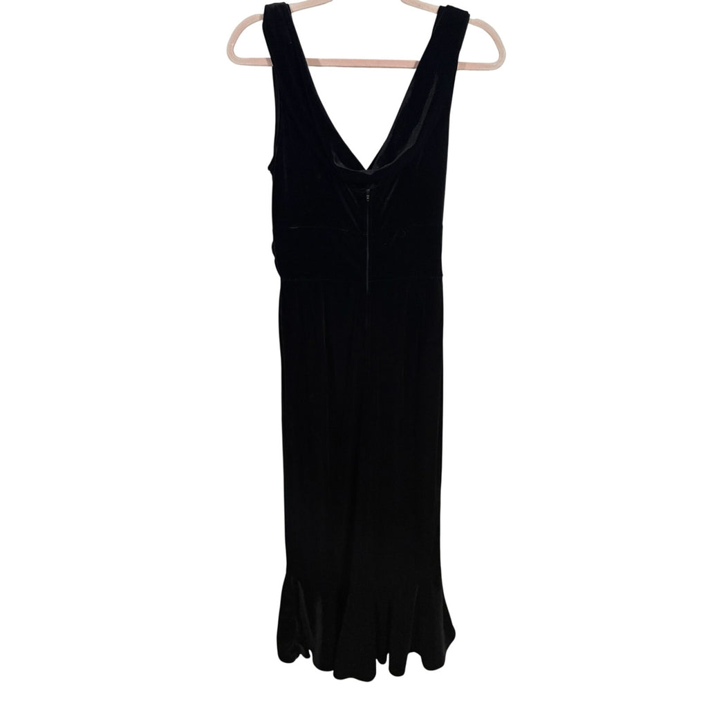 Stop Staring! Vintage 2006 Black Velvet Maxi Dress Old Hollywood Pinup Glam Y2K
