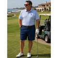 Pebble Beach Shorts Mens Size 44 Blue Casual Golf Flat Front Chino Sportswear