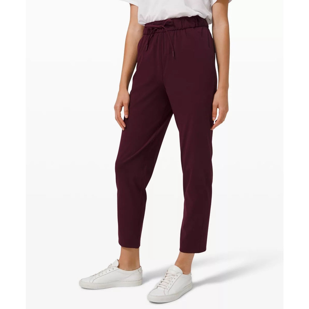 Lululemon Keep Moving 7/8 Pant Burgundy Luxtreme High Rise Travel Office Women 2