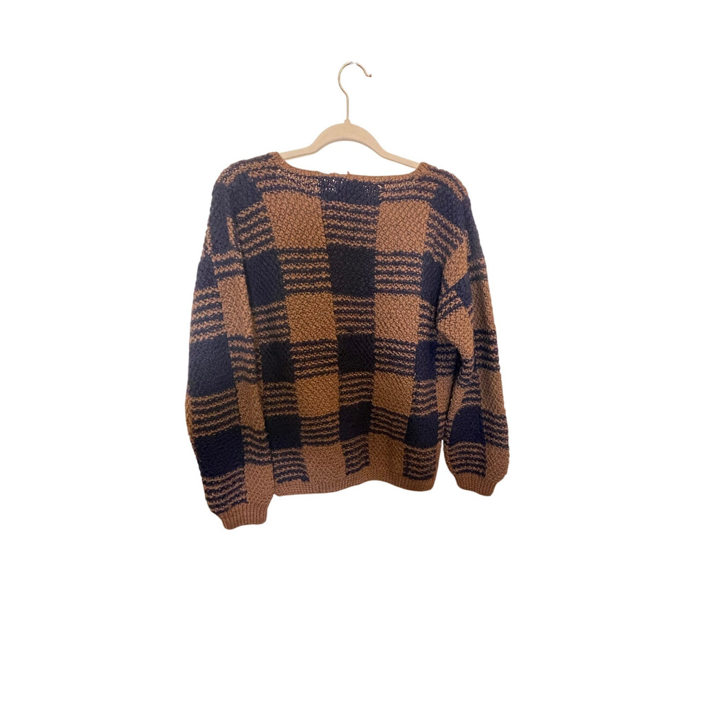 Spitalnick Wool Plaid Grandpa Dark Academia Preppy Men's Relaxed Cardigan