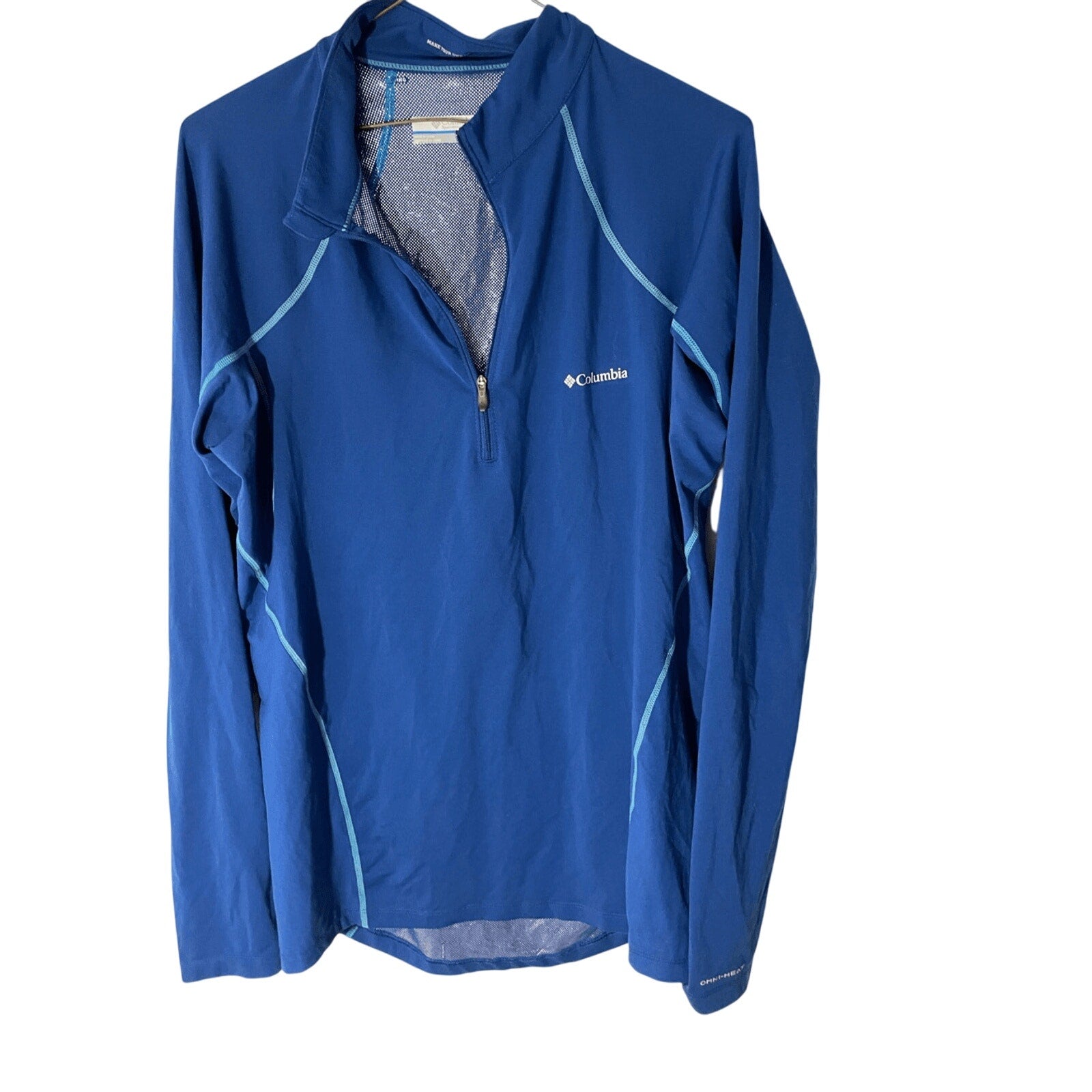 Columbia Women's Large Blue Jacket Thermal 1/4 Zip Gorpcore Utility Outdoors