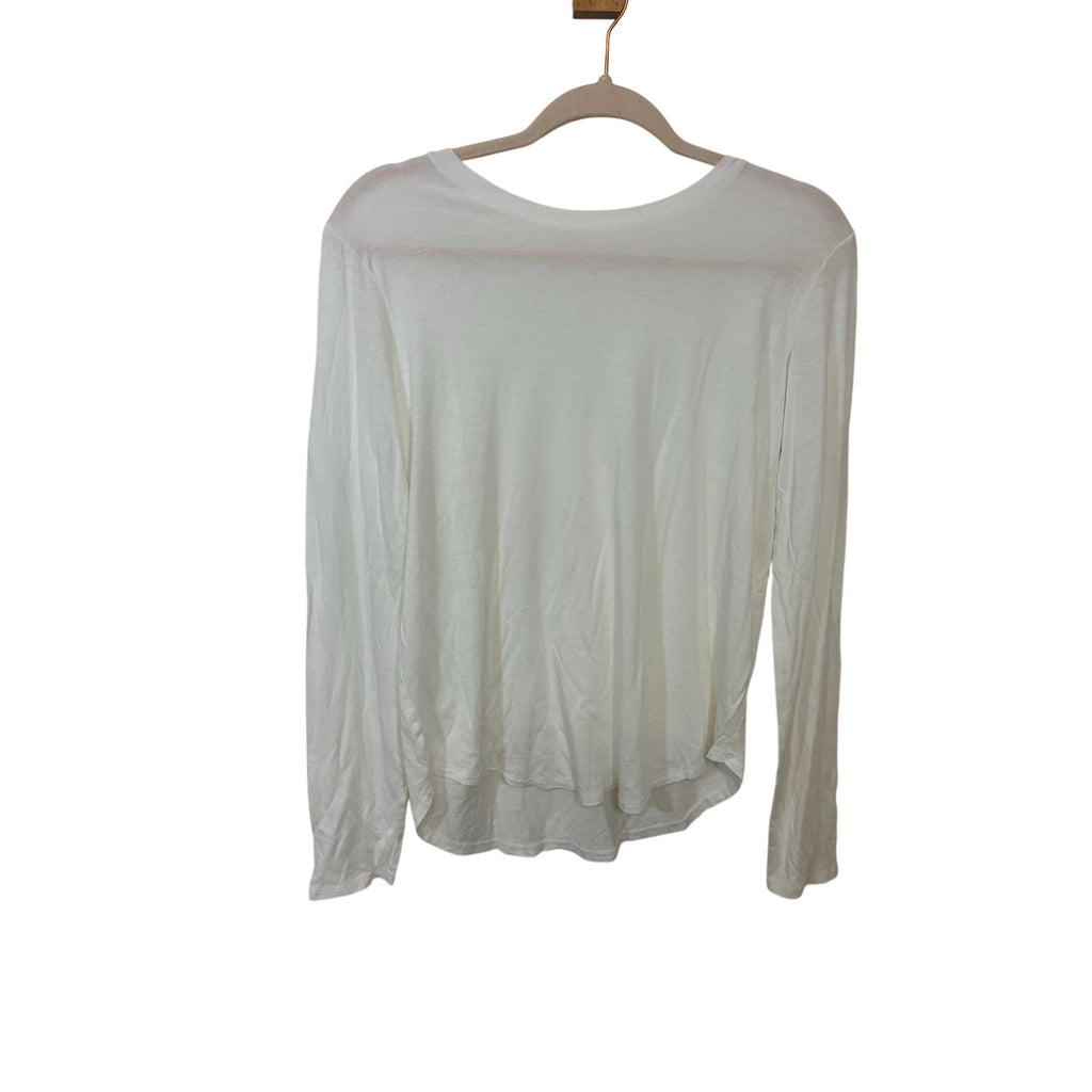 Vince Long Sleeve Crew Neck T-Shirt Essential Soft Lightweight Basic Top Medium