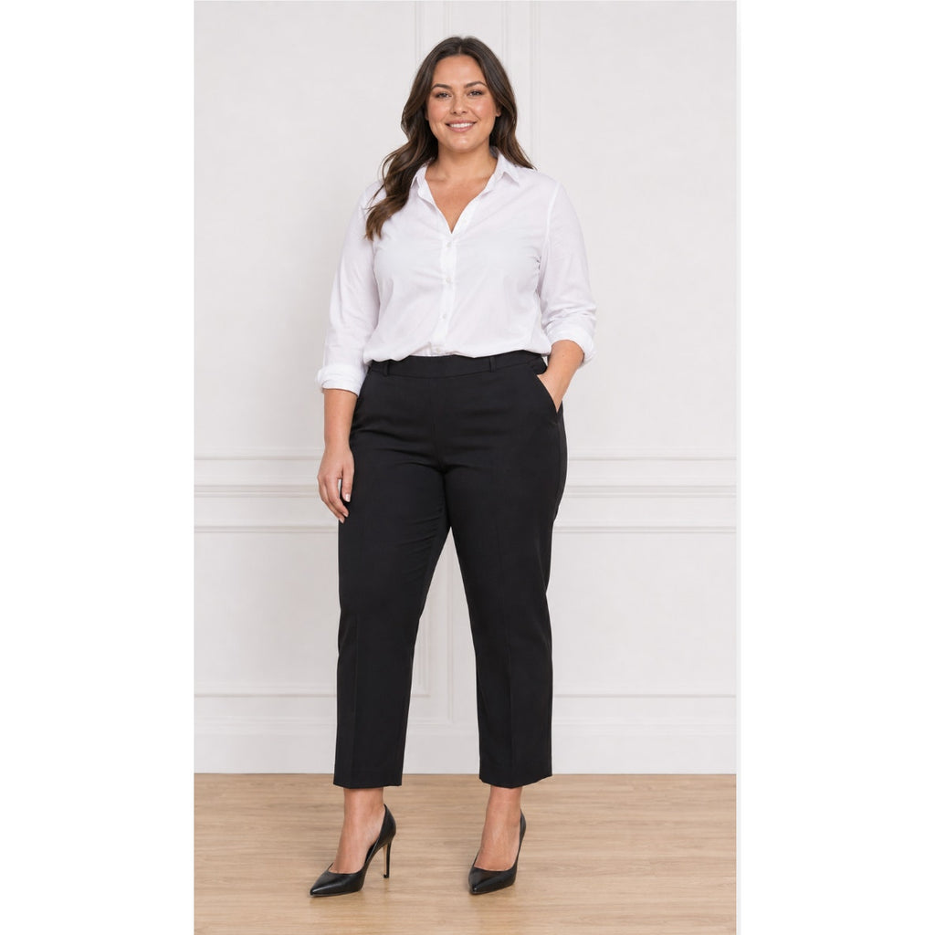 Zac & Rachel Black Cropped Dress Slacks SZ 14