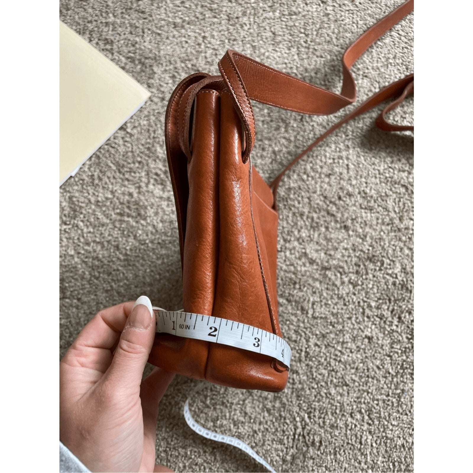 Women's Genuine Leather Suede Upper Front Belt Buckle Crossbody Granola Girl