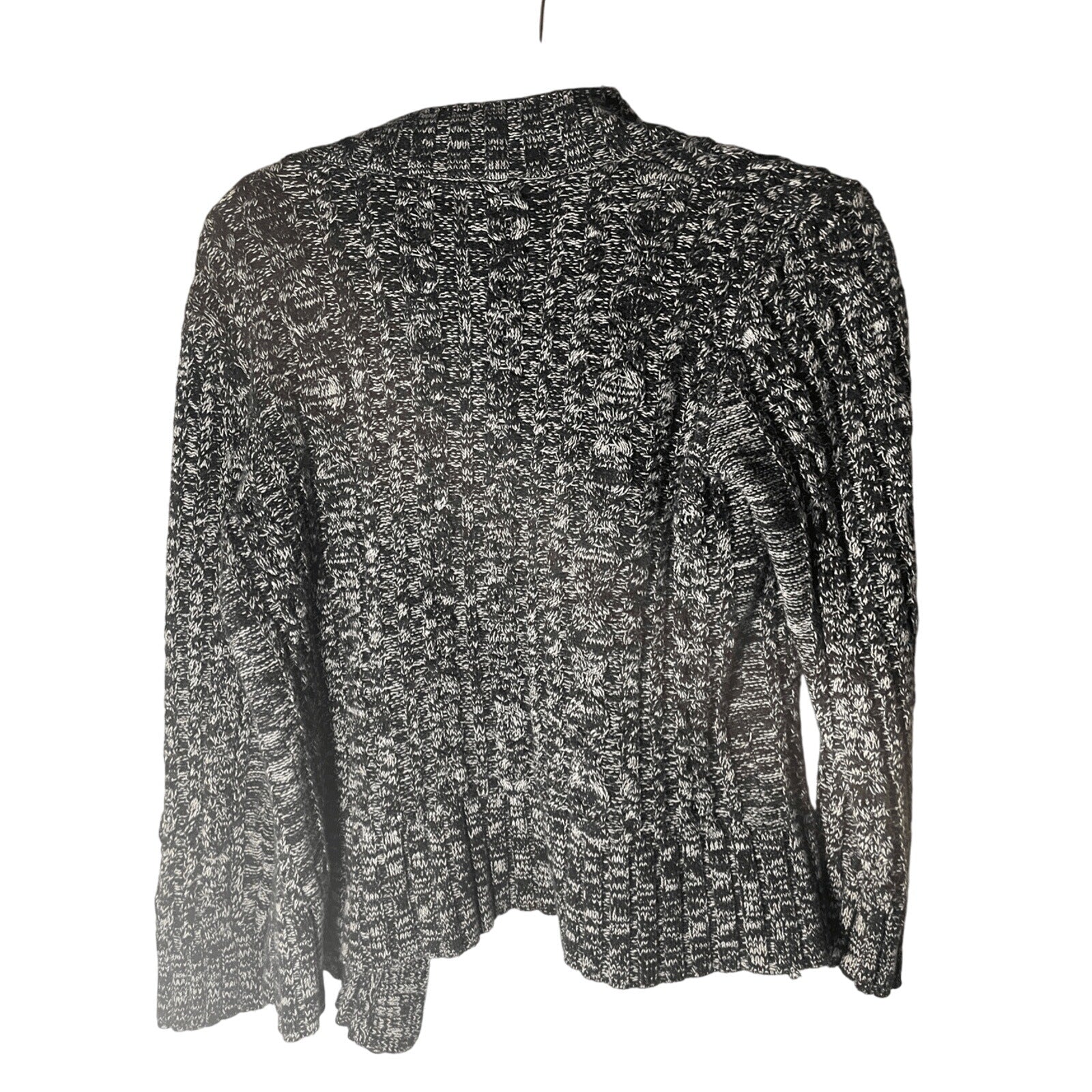 John Paul Richard Front Button Grey Acrylic Cardigan Lagenlook Coastal Grandma M